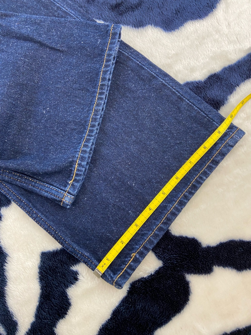 Levi's High Loose Dark Blue Wash Indigo Straight Wide Leg High-Rise Jeans Sz 27 - Picture 6 of 14